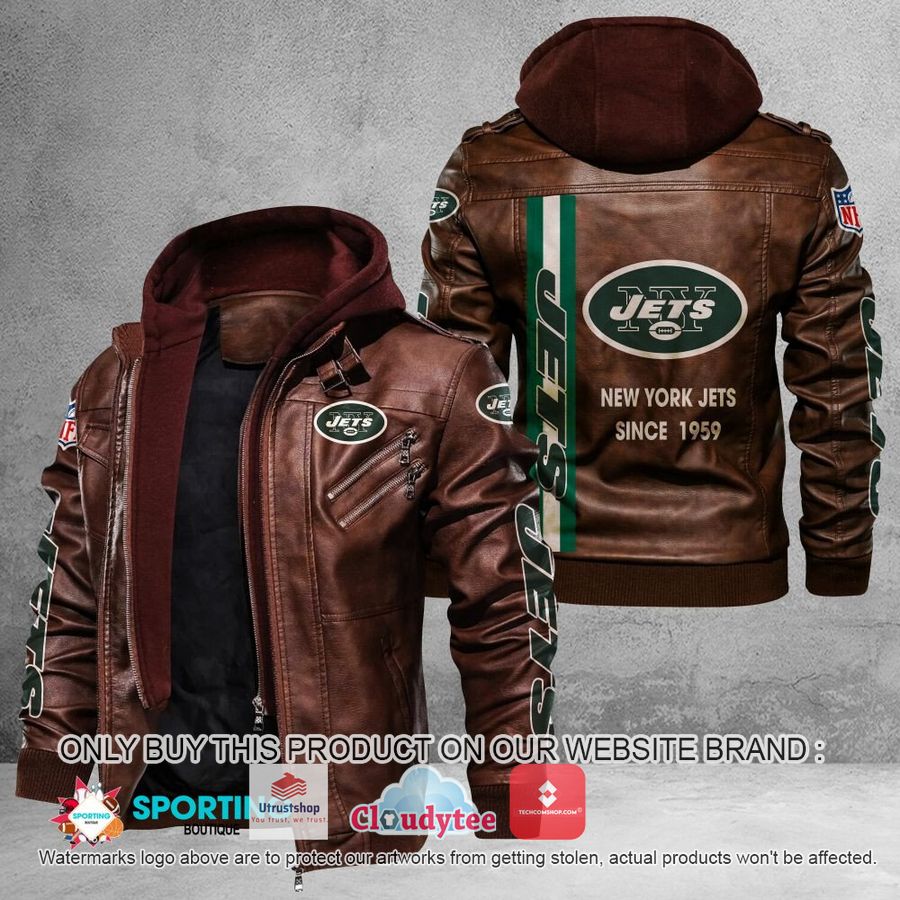 new york jets since 1959 nfl leather jacket 2 28479