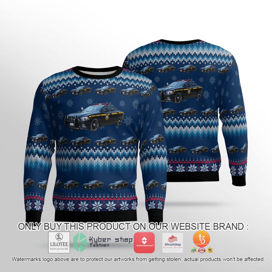 new york state police dodge charger sweater 1 3351