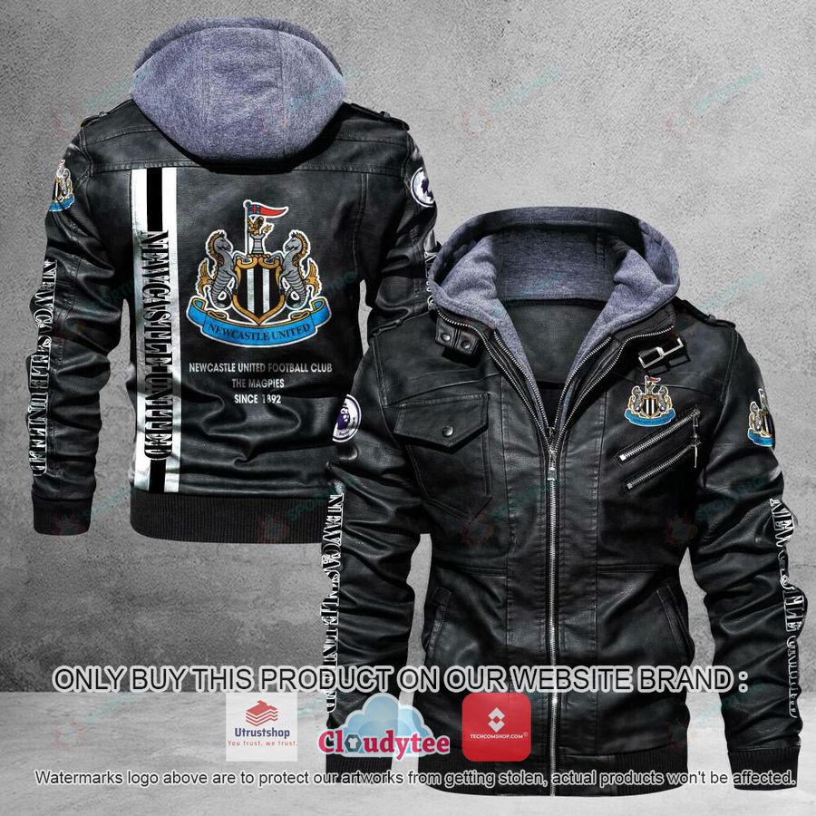 newcastle united f c premieleague leather jacket 1 3952
