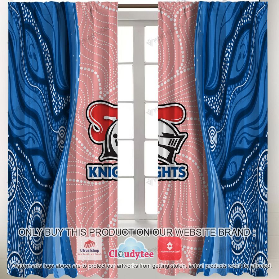 nrl newcastle knights window curtain set 2 49791