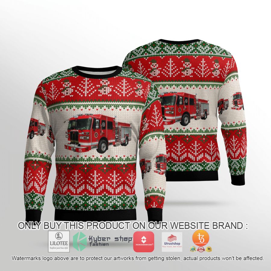 ohio columbus division of fire snowman sweater 1 81113