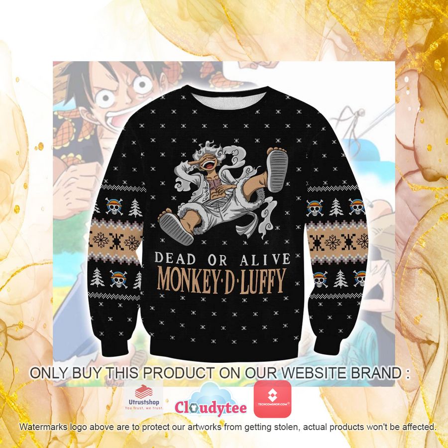 one piece dead or alive monkey d luffy ugly sweater 1 11302