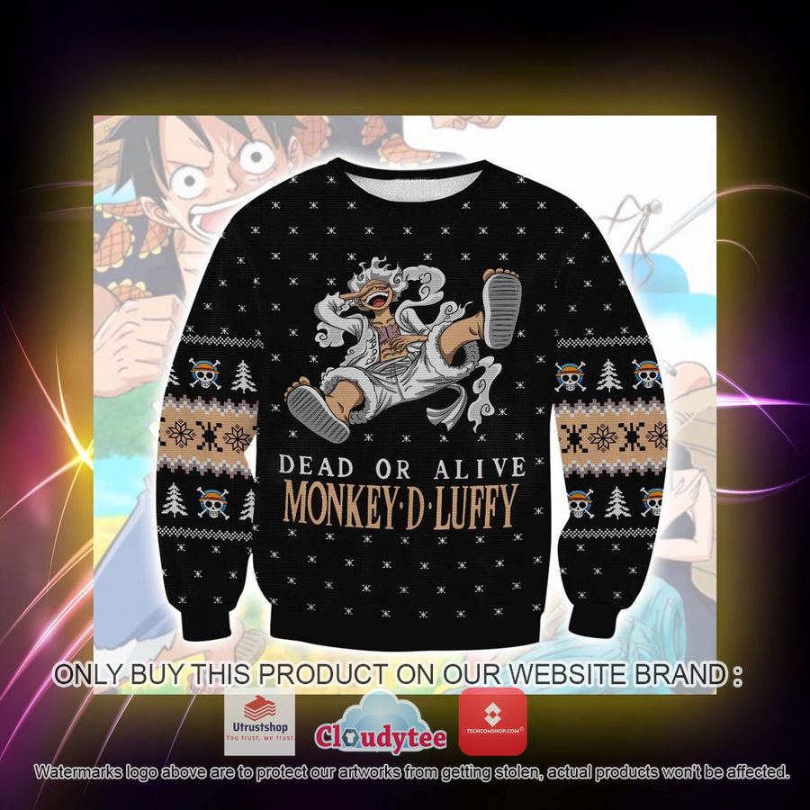 one piece dead or alive monkey d luffy ugly sweater 3 37560