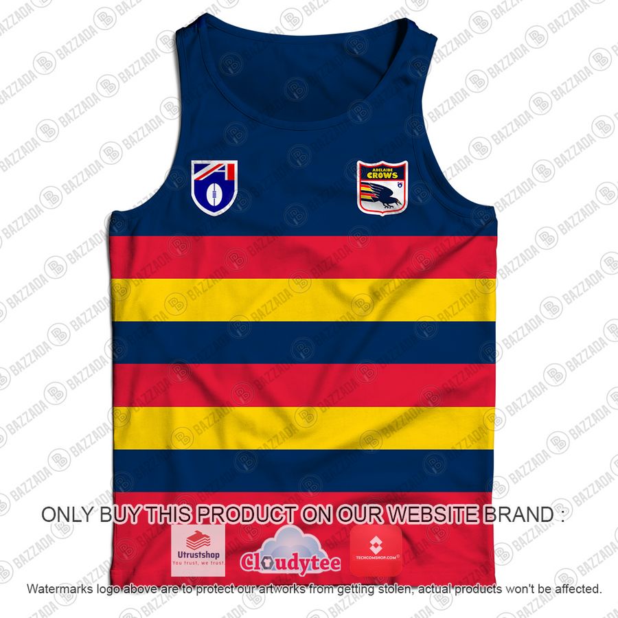 personalized adelaide crows football club vintage retro afl guernsey 1991 tank top 2 23191