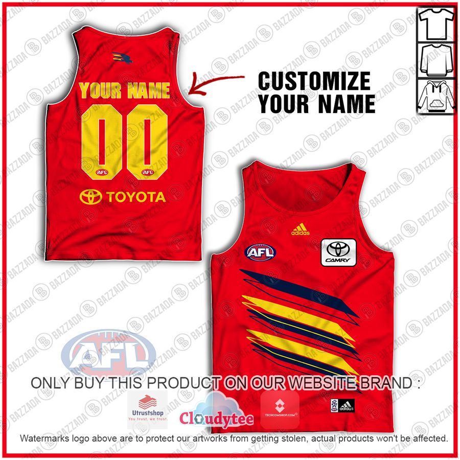 personalized adelaide crows football club vintage retro afl guernsey camry tank top 1 87932