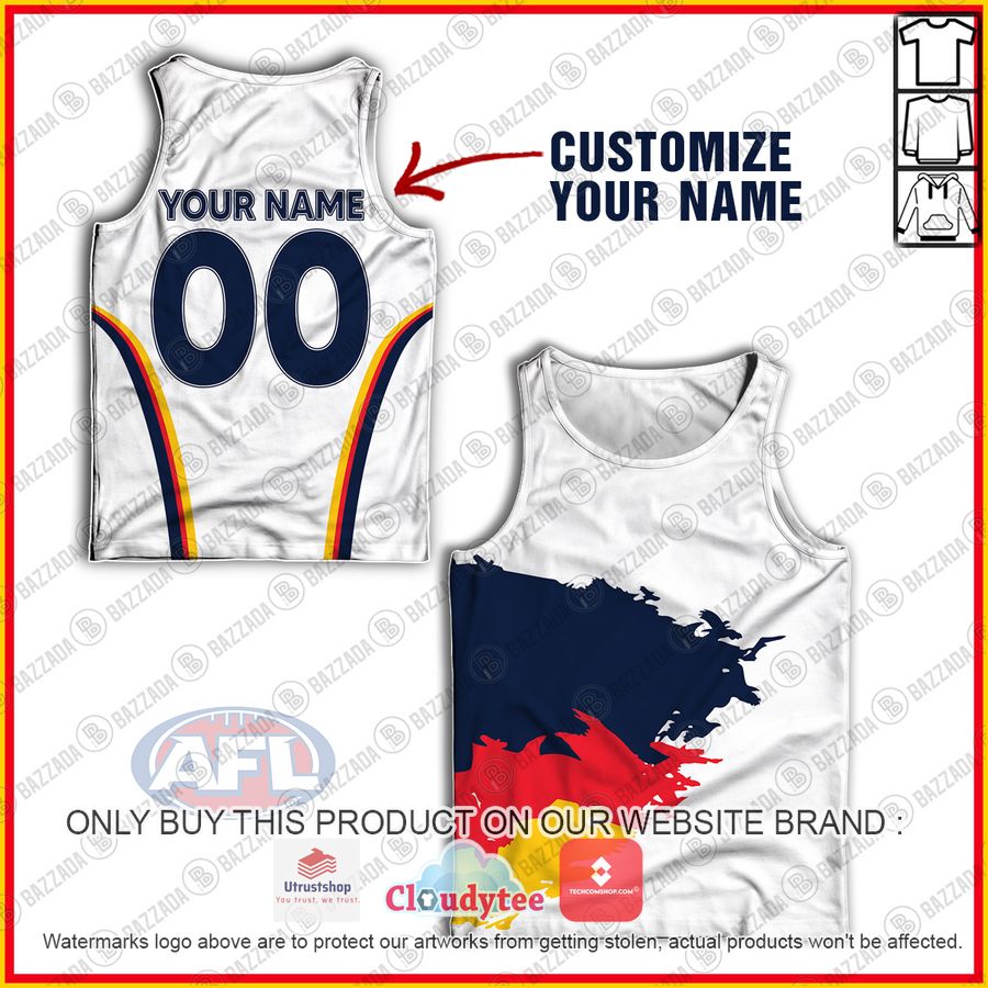 personalized adelaide crows football club vintage retro afl guernsey colors tank top 1 36918