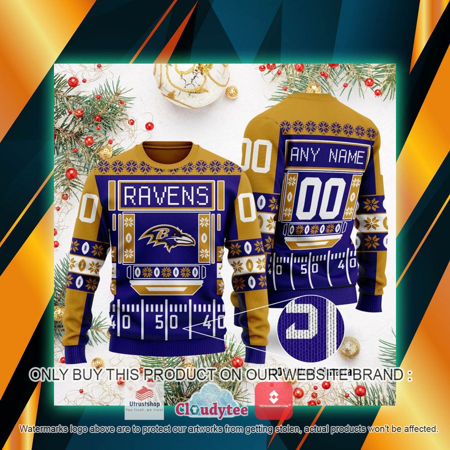 personalized baltimore ravens nfl ugly sweater 1 83512