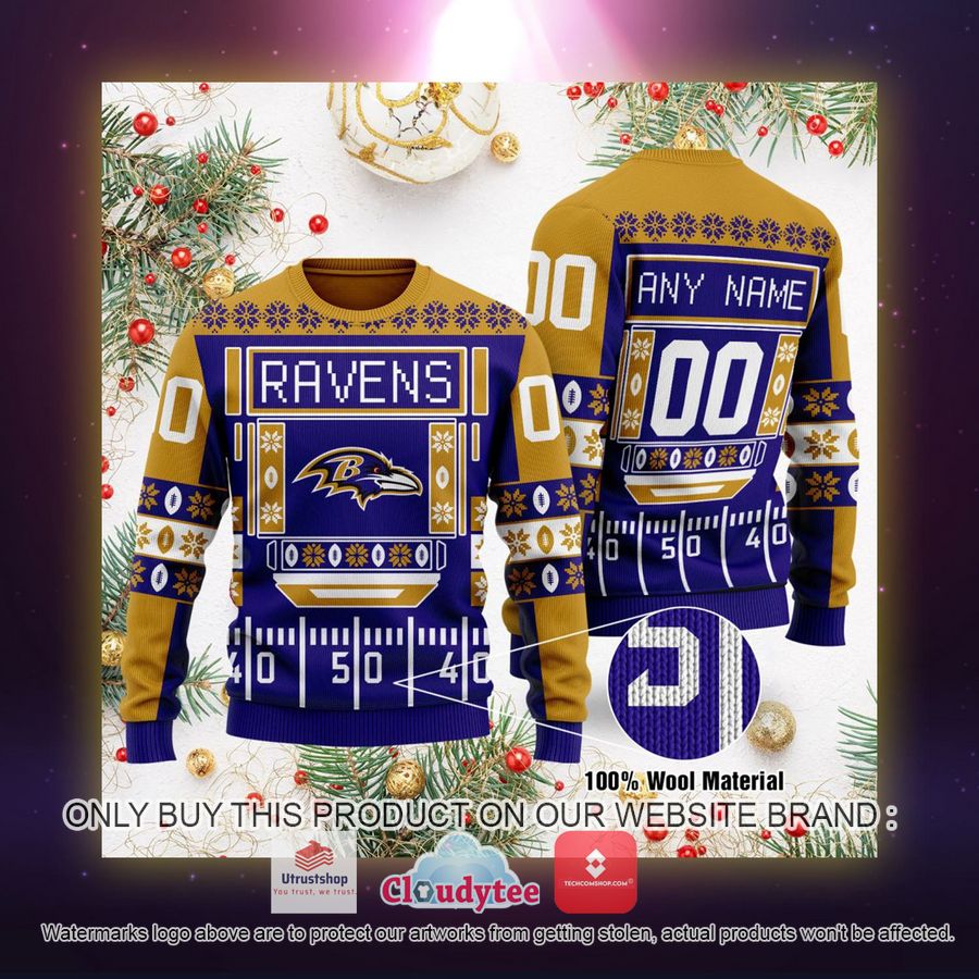 personalized baltimore ravens nfl ugly sweater 2 9719
