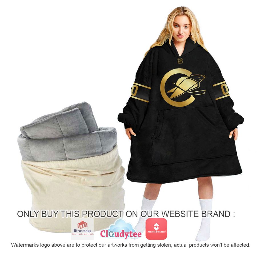 personalized black golden nhl california golden seals oodie blanket hoodie 1 15694
