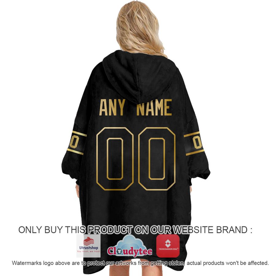 personalized black golden nhl chicago blackhawks oodie blanket hoodie 5 60992