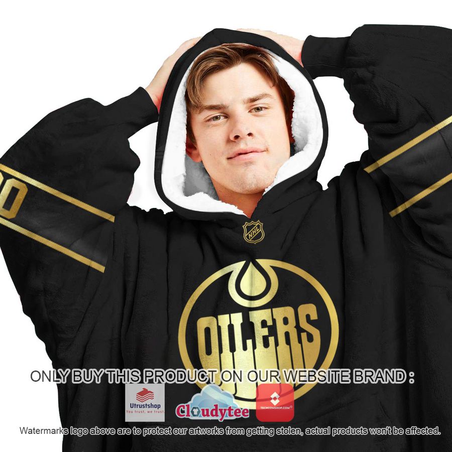 personalized black golden nhl edmonton oilers oodie blanket hoodie 3 37628