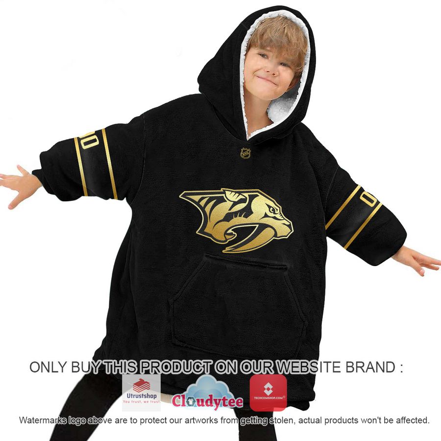personalized black golden nhl nashville predators oodie blanket hoodie 6 65601