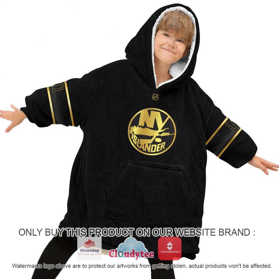 personalized black golden nhl new york islanders oodie blanket hoodie 6 3513