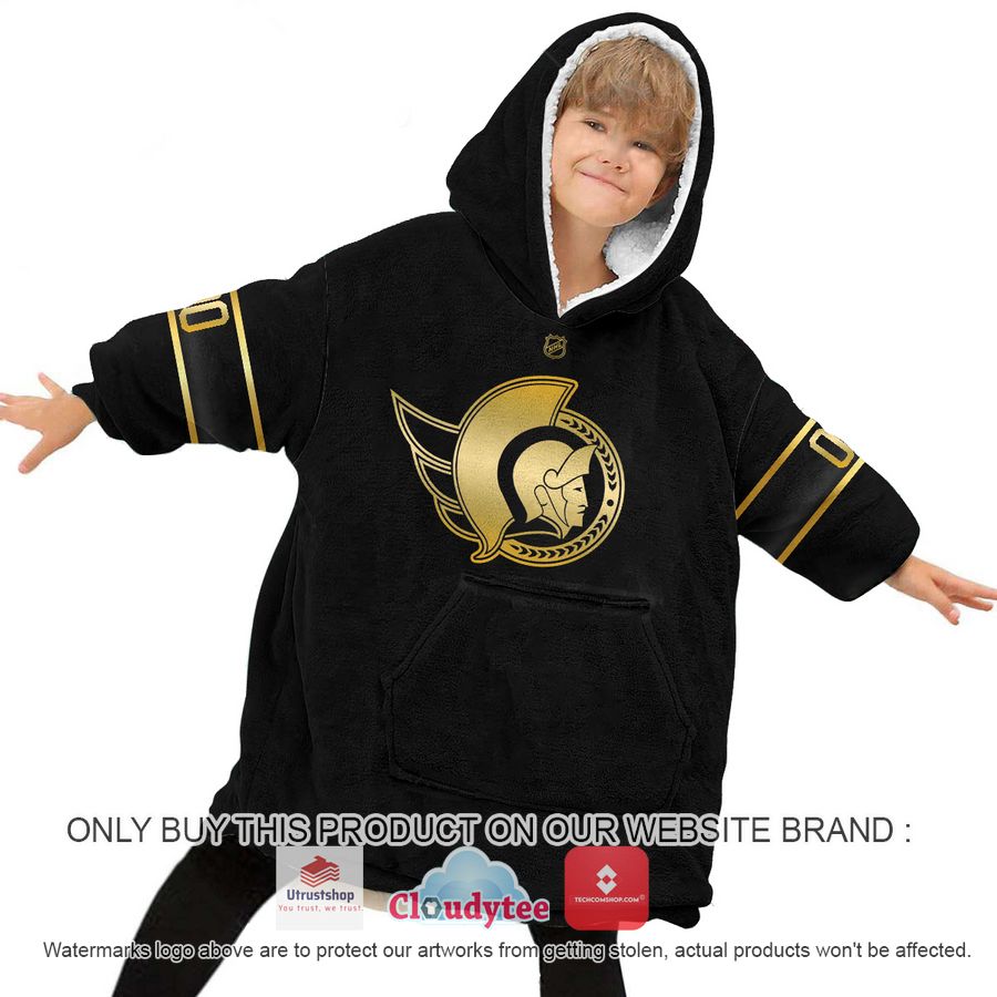 personalized black golden nhl ottawa senators oodie blanket hoodie 6 99331