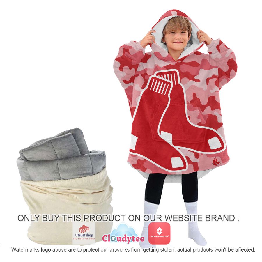 personalized boston red sox oodie blanket hoodie 4 6024