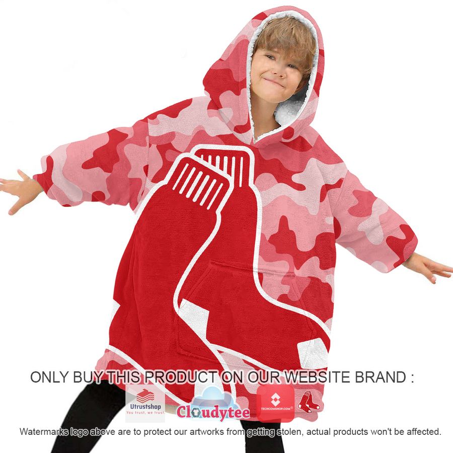 personalized boston red sox oodie blanket hoodie 6 63755