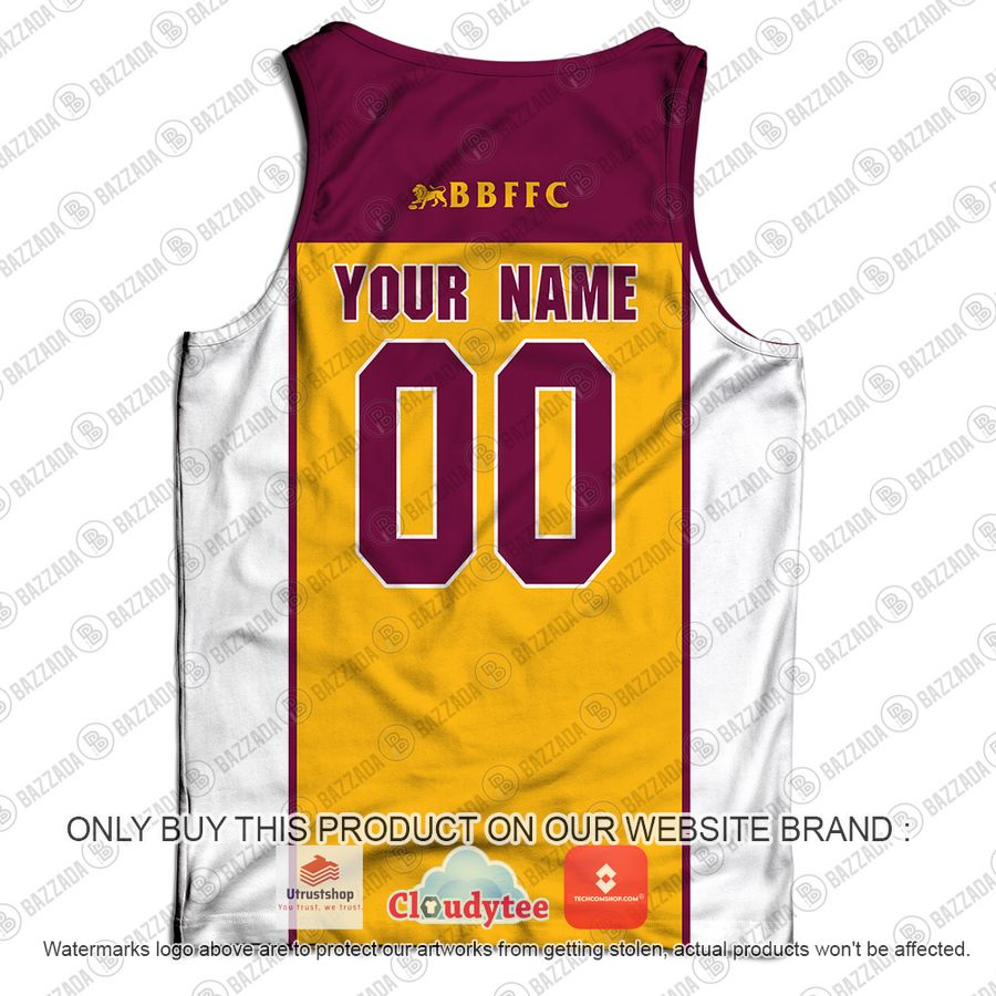 personalized brisbane lions football club vintage retro afl guernsey majestic tank top 3 9545