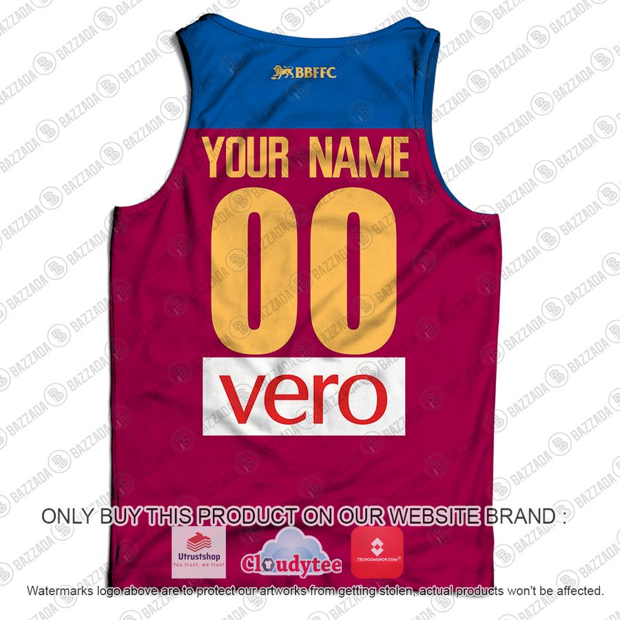 personalized brisbane lions replica home guernsey afl 2016 tank top 3 99032
