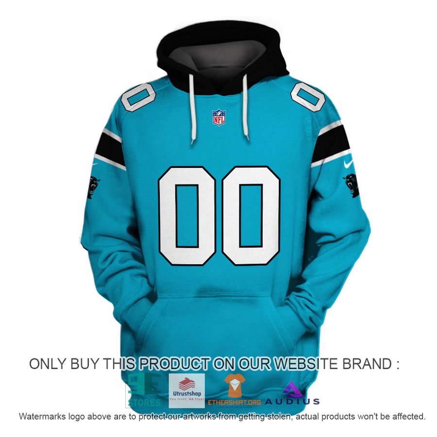 personalized carolina panthers blue hoodie shirt 2 97387