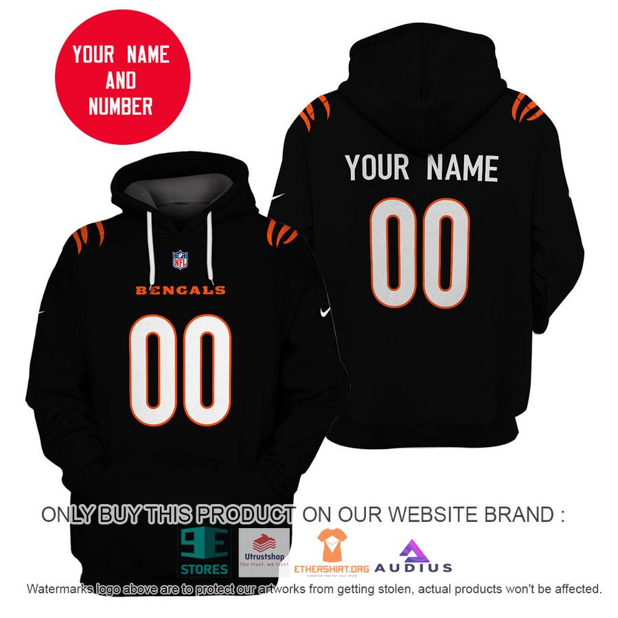 personalized cincinnati bengals black hoodie shirt 1 13943