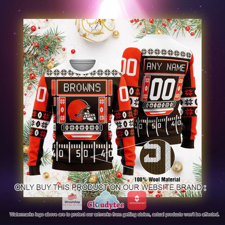 personalized cleveland browns nfl ugly sweater 2 34280