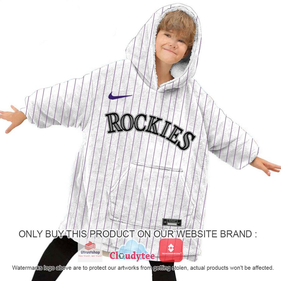 personalized colorado rockies nike stripe oodie blanket hoodie 6 58148