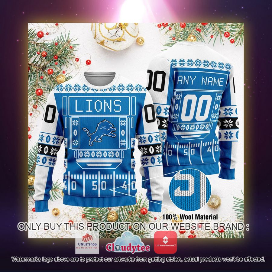 personalized detroit lions nfl ugly sweater 2 25728