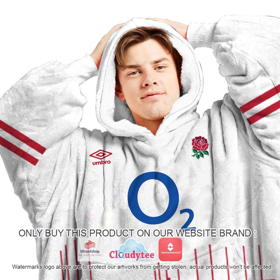 personalized england rugby white oodie blanket hoodie 3 56523