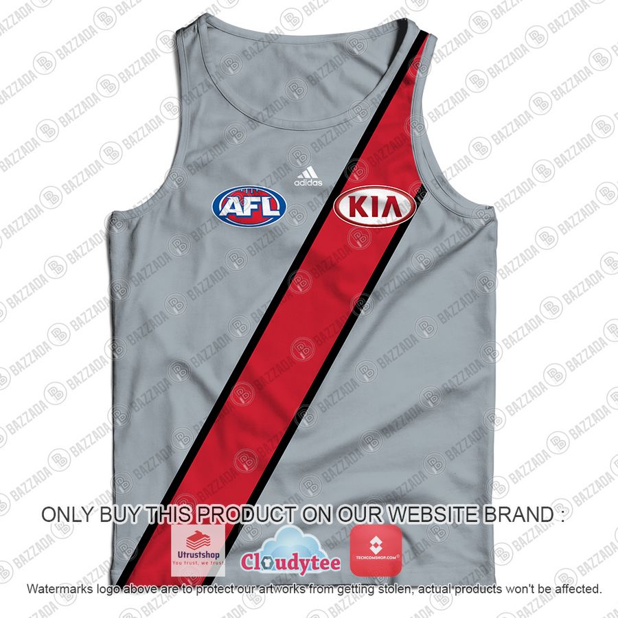personalized essendon bombers afl vintage guernsey kia grey tank top 2 42247