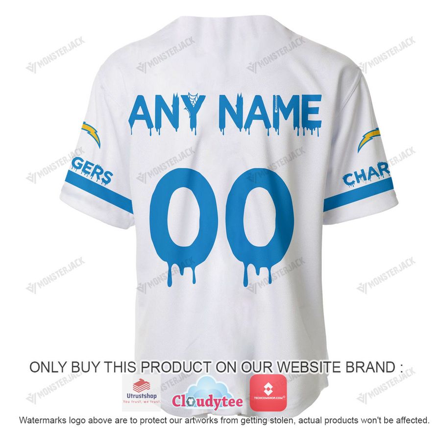 personalized halloween nfl los angeles chargers michael myers baseball jersey 2 20508