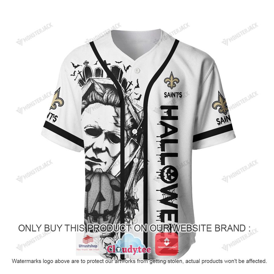 personalized halloween nfl new orleans saints michael myers baseball jersey 1 98400