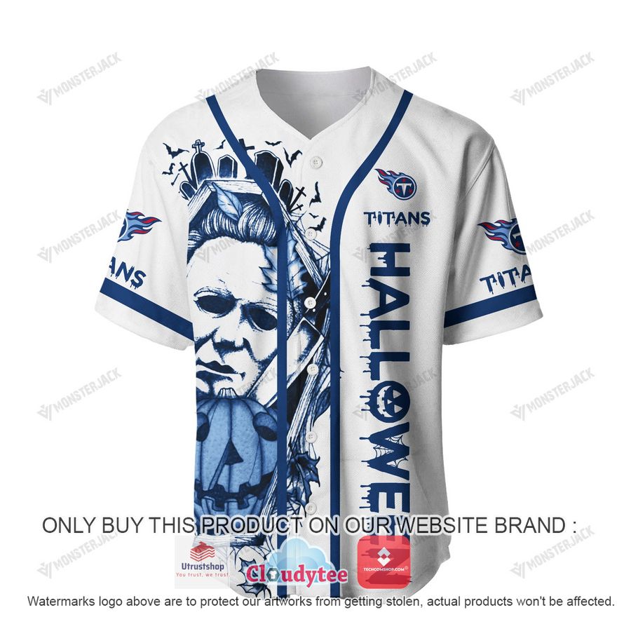 personalized halloween nfl tennessee titans michael myers baseball jersey 1 29808