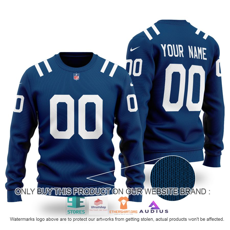 personalized indianapolis colts blue ugly sweater 1 65561