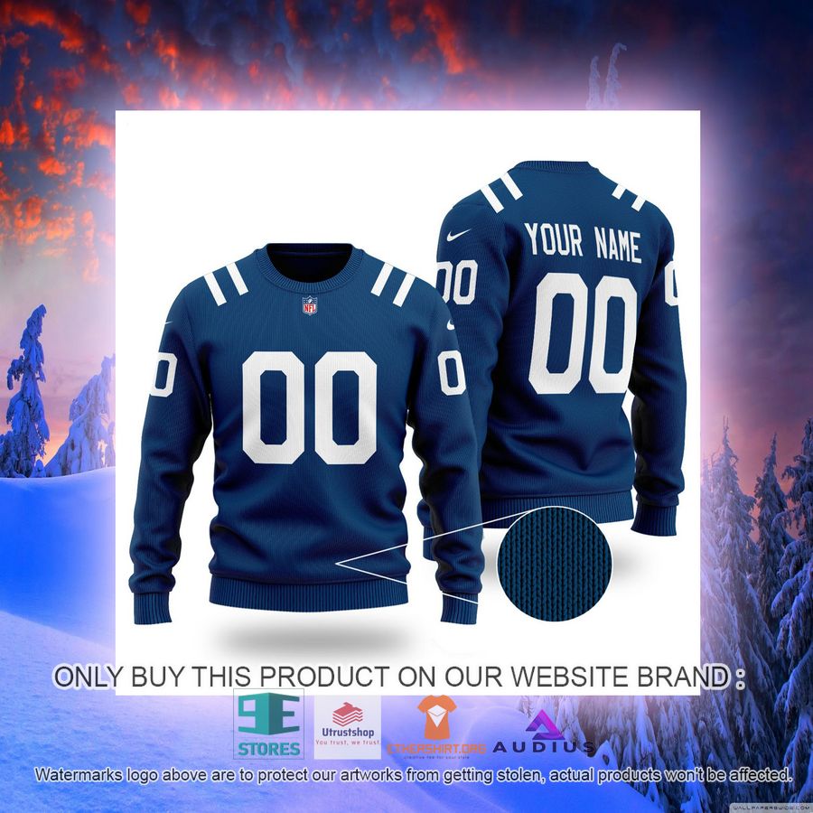 personalized indianapolis colts blue ugly sweater 2 87487