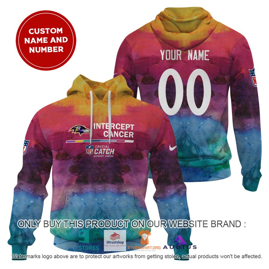 personalized intercept cancer baltimore ravens hoodie shirt 1 72371