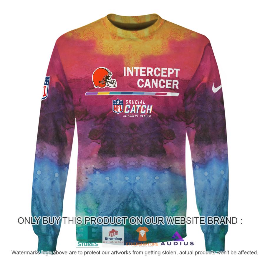 personalized intercept cancer cleveland browns hoodie shirt 5 87426