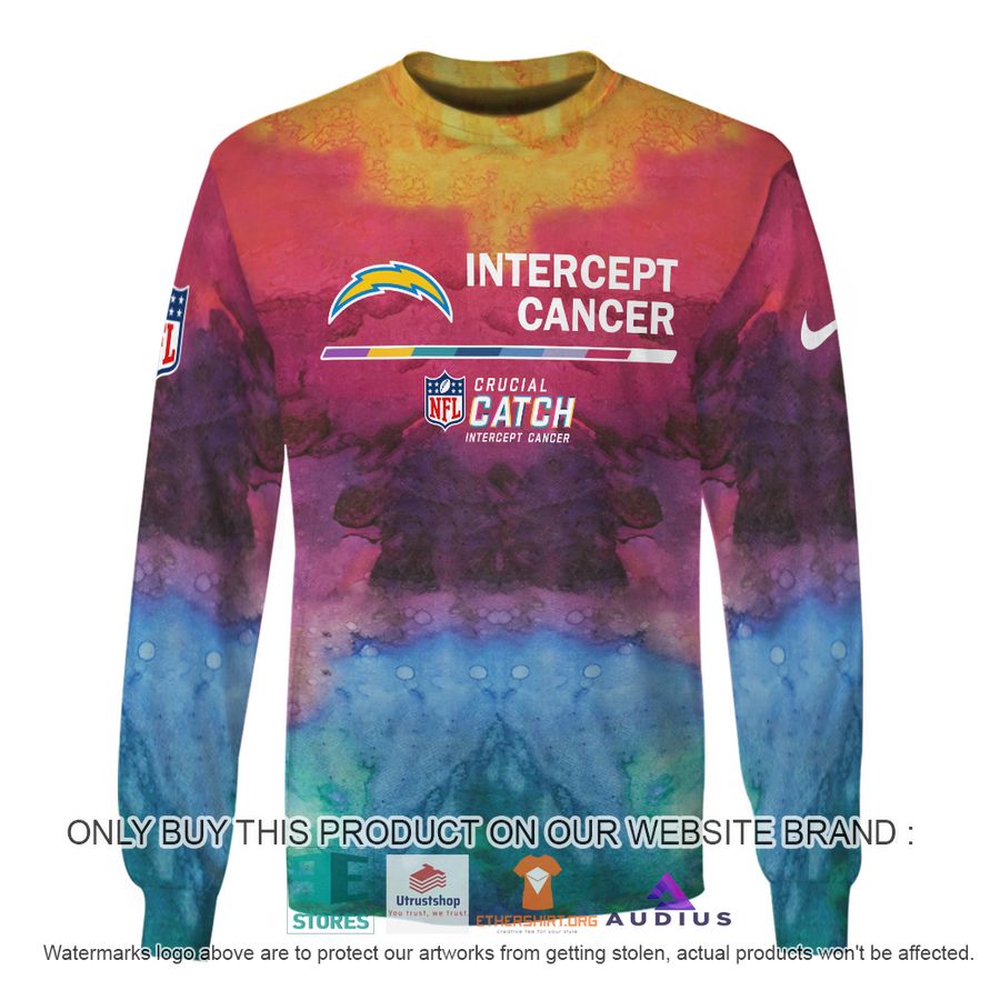 personalized intercept cancer los angeles chargers hoodie shirt 5 54659
