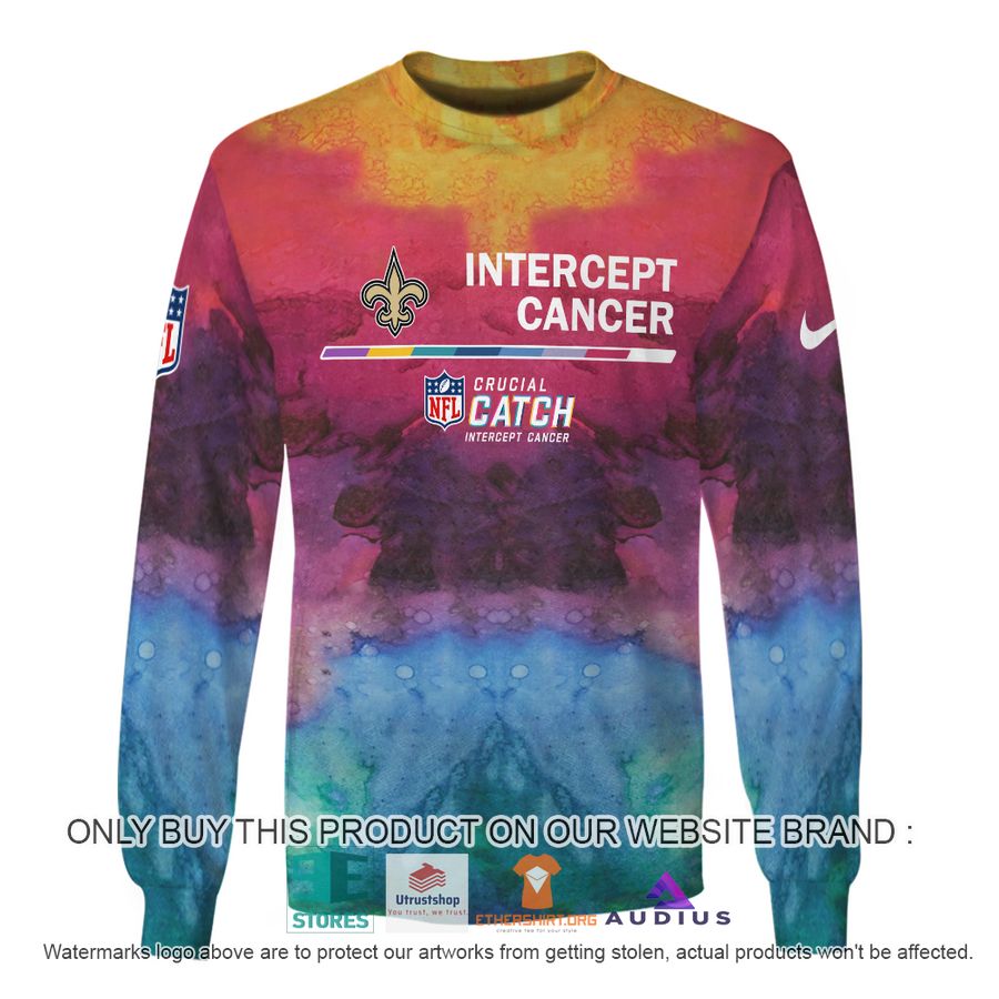personalized intercept cancer new orleans saints hoodie shirt 5 99611