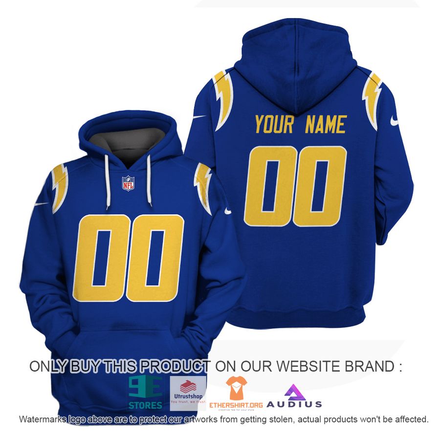 personalized los angeles chargers dark blue hoodie shirt 1 39005