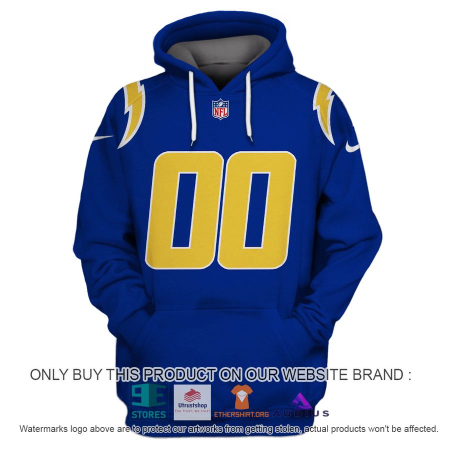 personalized los angeles chargers dark blue hoodie shirt 2 72054