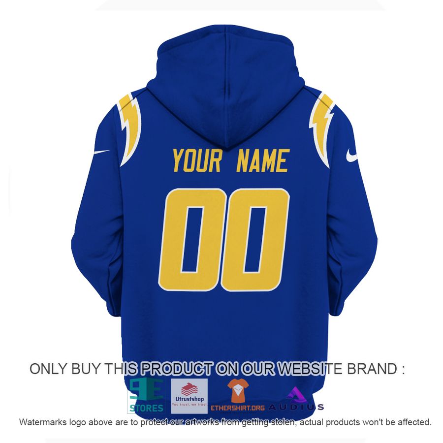 personalized los angeles chargers dark blue hoodie shirt 3 73400