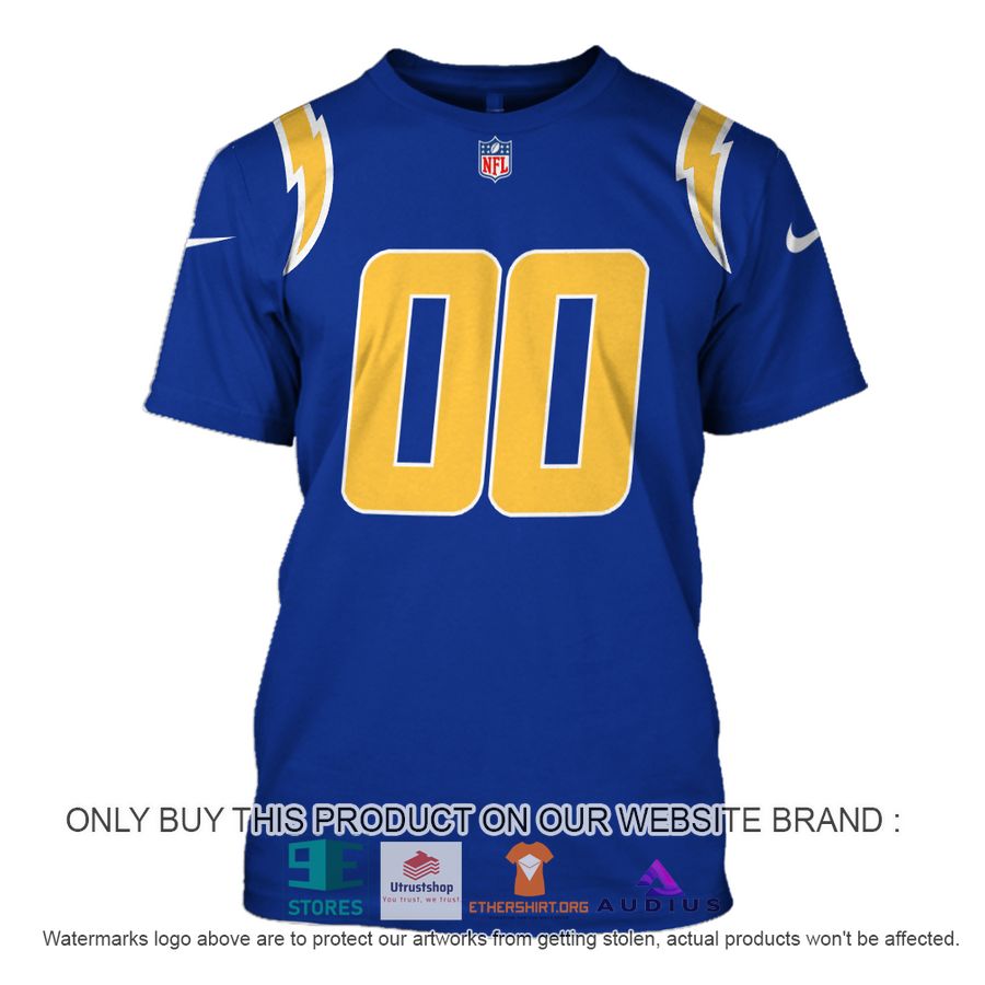 personalized los angeles chargers dark blue hoodie shirt 6 12547