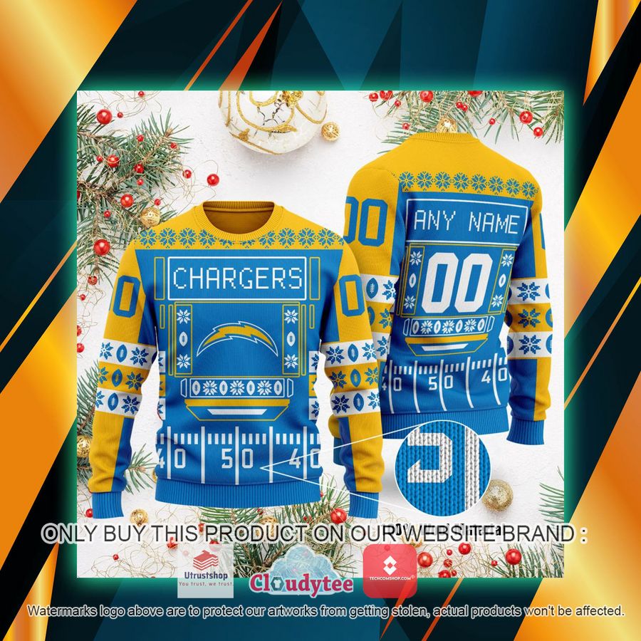 personalized los angeles chargers nfl ugly sweater 1 52559