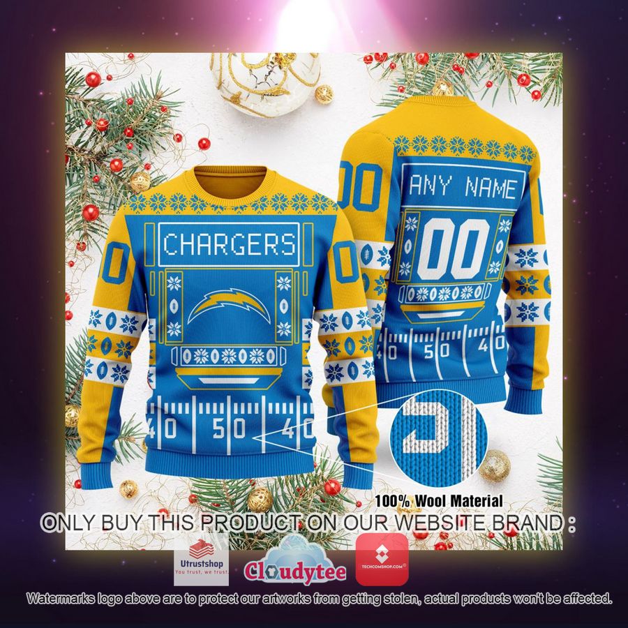 personalized los angeles chargers nfl ugly sweater 2 98657