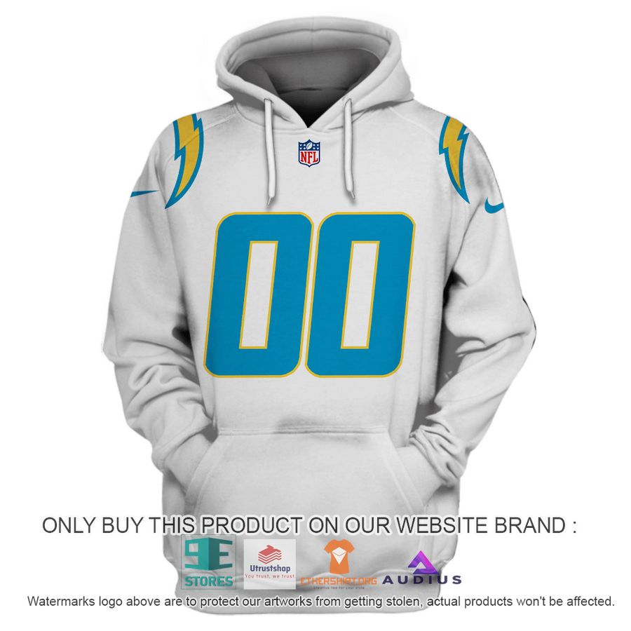 personalized los angeles chargers white hoodie shirt 2 86427