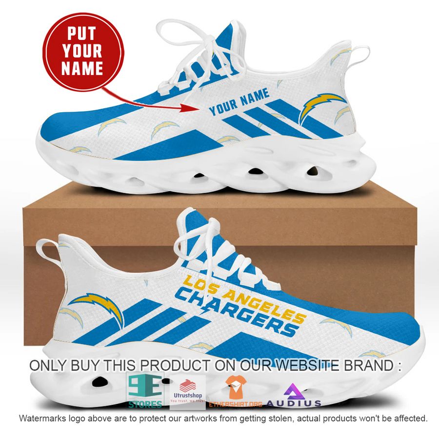 personalized los angeles chargers white max soul sneaker 1 68865
