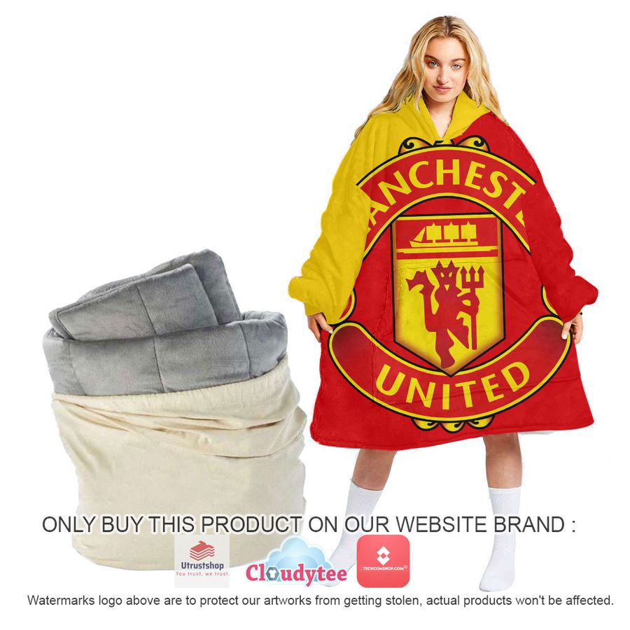 personalized manchester united oodie blanket hoodie 1 18442