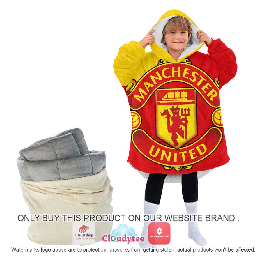 personalized manchester united oodie blanket hoodie 4 65050