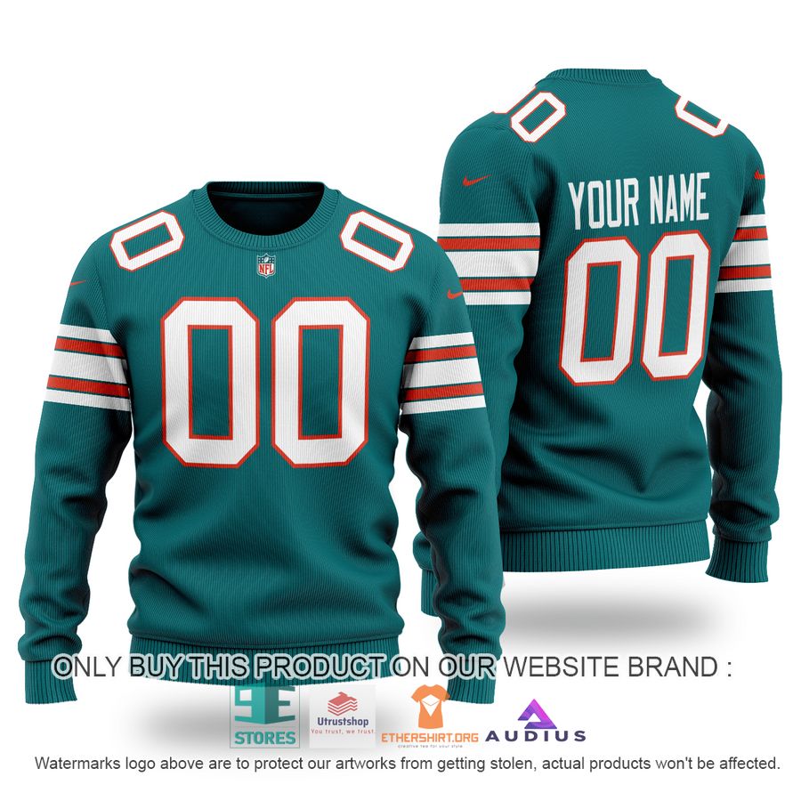 personalized miami dolphins green ugly sweater 1 57318