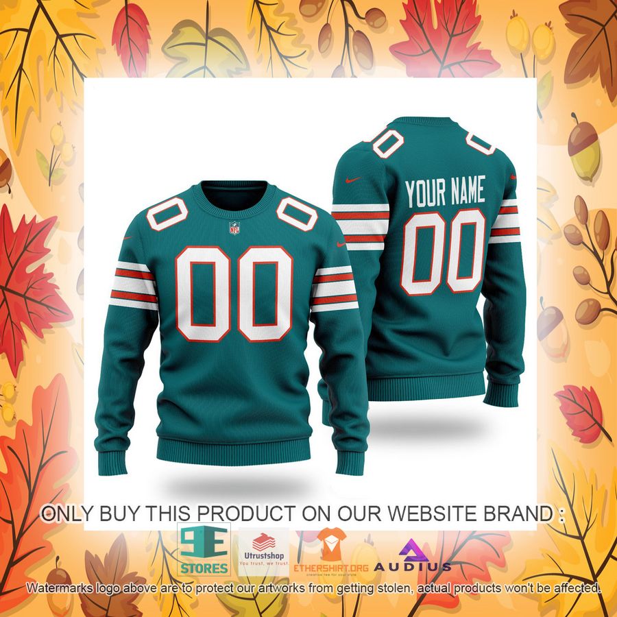 personalized miami dolphins green ugly sweater 4 82769